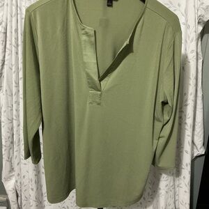 Banana Republic Olive Green Split Neck Tunic